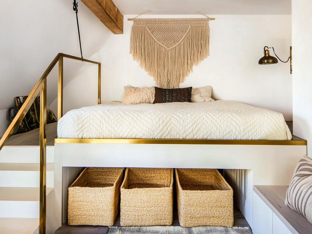 Under-Bed Storage Boost: Bed Risers for Rental Bedroom Organization