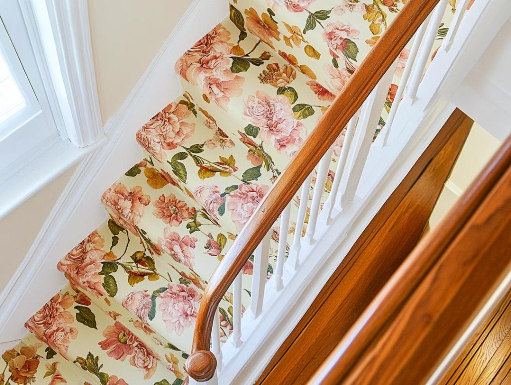 Staircase Makeovers: Removable Wallpaper Ideas for Rental Homes