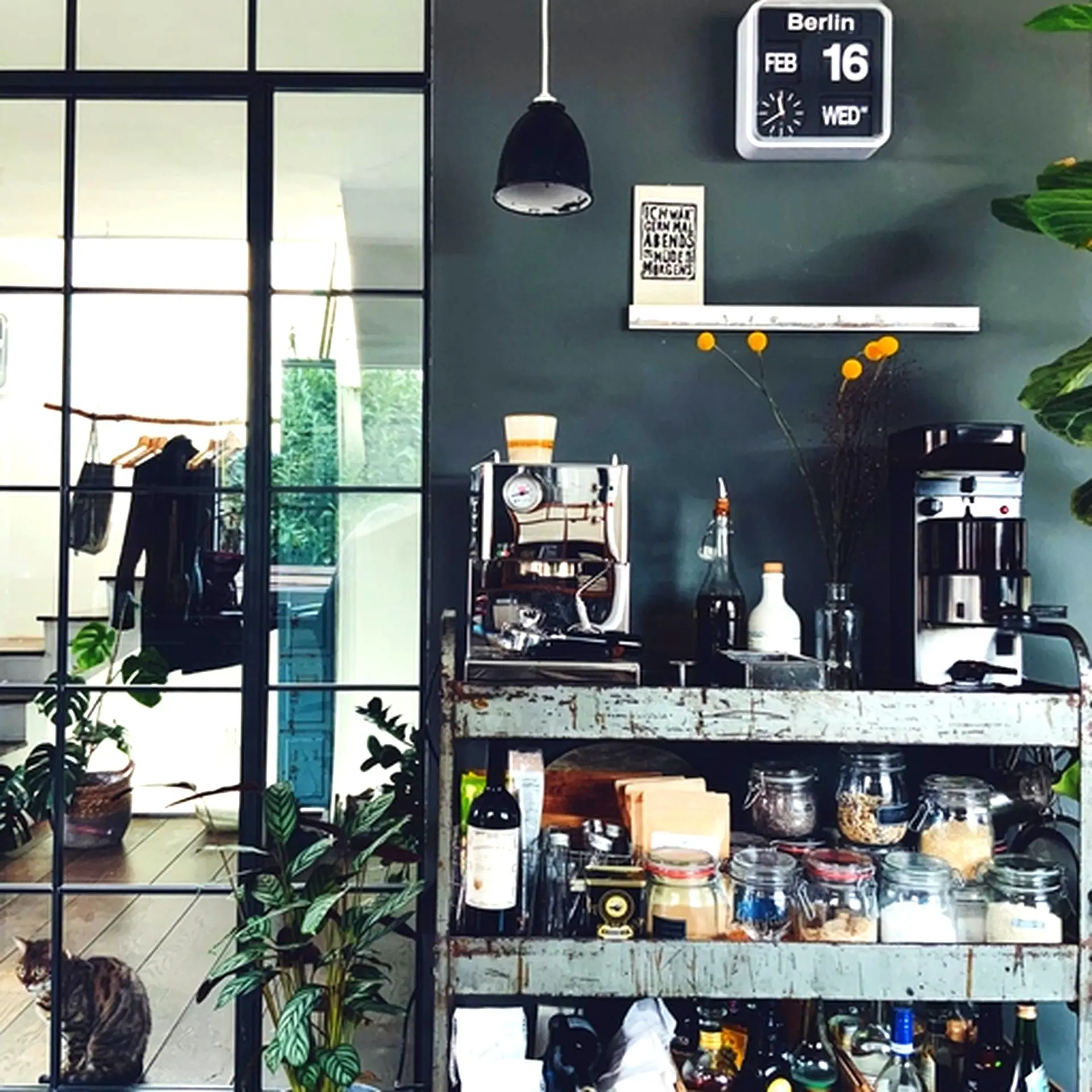 Industrial Chic Coffee Station with a Berlin Vibe